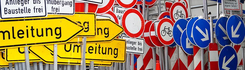 Endbeschilderung & Straßenaustattung