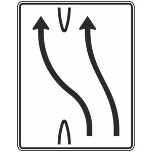 Verkehrszeichen 501-13 Überleitungstafeln