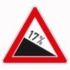 Verkehrszeichen 108.17 Gefälle 17 %