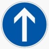 Vorschriftzeichen 209-30 Vorgeschriebene Fahrtrichtung geradeaus
