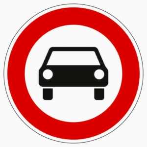 Vorschriftzeichen 251 Verbot für Kraftwagen