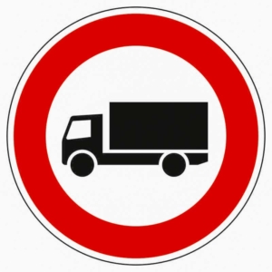 Vorschriftzeichen 253 Verbot für Kraftwagen über 3,5 t
