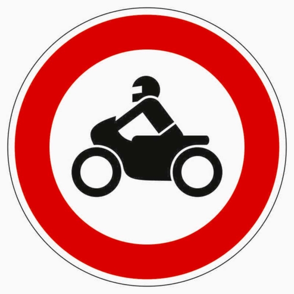 Vorschriftzeichen 255 Verbot für Krafträder