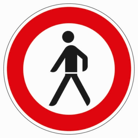 Vorschriftzeichen 259 Verbot für Fußgänger