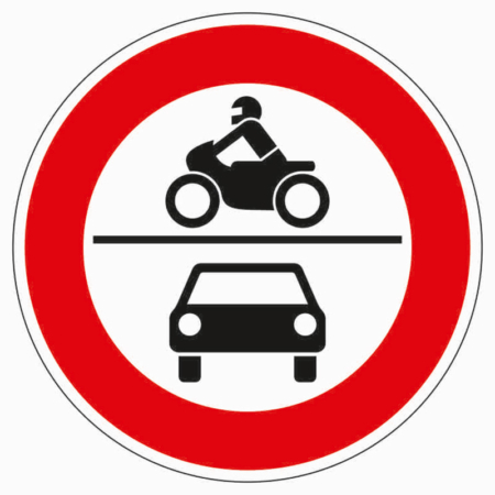 Vorschriftzeichen 260 Verbot für Kraftfahrzeuge