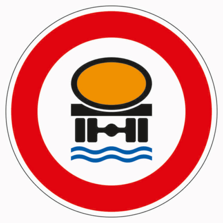 Vorschriftzeichen 269 Verbot für Fahrzeuge mit wassergefährdender Ladung