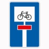 Richtzeichen 357.52 Für Radverkehr durchlässige Sackgasse