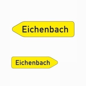 Richtzeichen 419-XX Pfeilwegweiser auf sonstigen Straßen mit geringer Verkehrsbedeutung