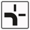 Zusatzzeichen 1002.10 Verlauf der Vorfahrtsstraße