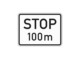 Zusatzzeichen 1004.32 Stop in ... m