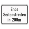 Zusatzzeichen 1007.59 Ende Seitenstreifen in 200m