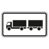 Zusatzzeichen 1010.60 Lastkraftwagen mit Anhänger