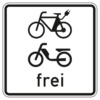 Zusatzzeichen 1022.15 E-Bikes und Mofas frei