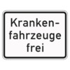 Zusatzzeichen 1026.34 Krankenfahrzeuge frei