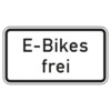 Zusatzzeichen 1026.63 E-bikes frei