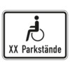 Nur Schwerbehinderte  mit außergewöhnlicher  Gehbehinderung und Blinde  mit Anzahl der Parkstände