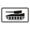 Zusatzzeichen 1049.12 Nur militärische Kettenfahrzeuge