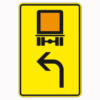Richtzeichen 422-11 Wegweiser für kennzeichnungspflichtige Fahrzeuge mit gefährlichen Gütern, linksweisend *