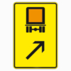 Richtzeichen 422-23 Wegweiser für kennzeichnungspflichtige Fahrzeuge mit gefährlichen Gütern,rechts einordnen