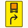 Richtzeichen 422-21 Wegweiser für kennzeichnungspflichtige Fahrzeuge mit gefährlichen Gütern,rechts einordnen