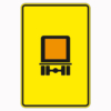 Richtzeichen 422-51 Wegweiser für kennzeichnungspflichtige Fahrzeuge mit gefährlichen Gütern, ohne Pfeilsymbol