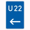 Richtzeichen 460.11 Bedarfsumleitung,  hier links