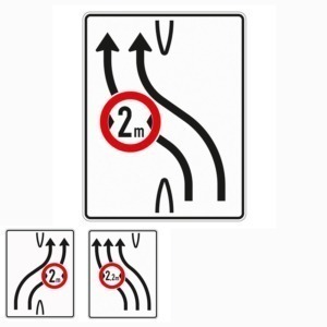 Verkehrslenkungstafel 505.XXX Überleitungstafel mit Zeichen 264