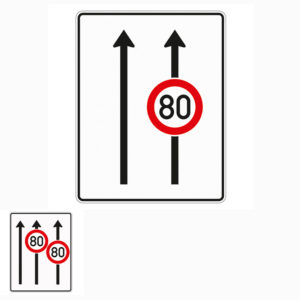 Verkehrslenkungstafel 523-XX Fahrstreifentafeln mit Zeichen 274