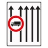 Verkehrslenkungstafel 524.33 Fahrstreifentafeln mit Zeichen 253