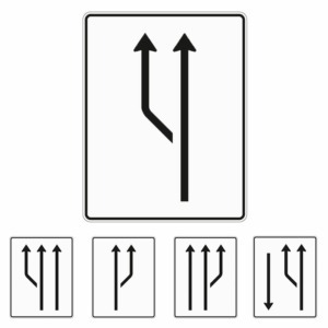 Verkehrslenkungstafel 541-542 Aufweitungstafeln