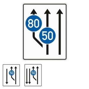 Verkehrsleitungstafel 545-546 Aufweitungstafeln mit Zeichen 275