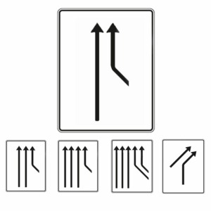 Verkehrsleitungstafel 550-551 Zusammenführungstafel