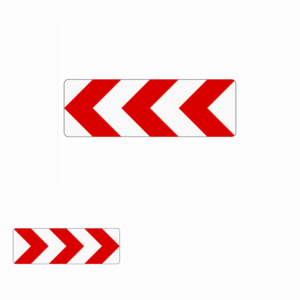 Verkehrszeichen 625 Richtungstafel in Kurven