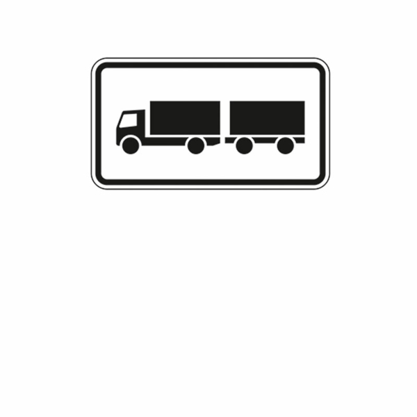 Zusatzzeichen 1010.60 Lastkraftwagen mit Anhänger