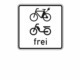 Zusatzzeichen 1022.15 E-Bikes und Mofas frei