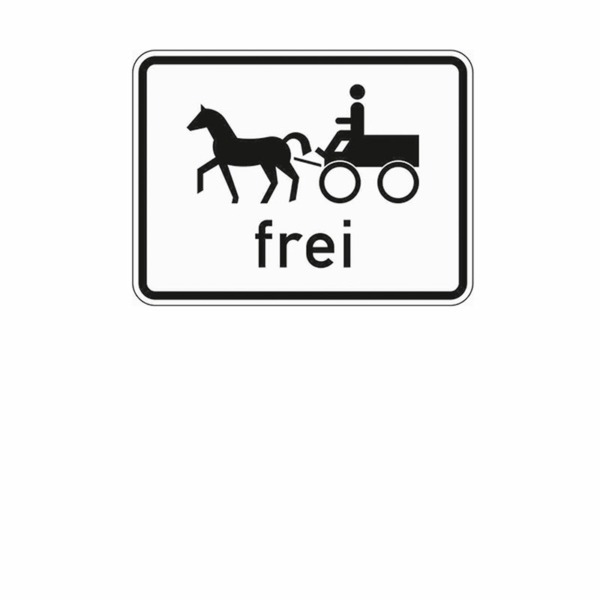 Zusatzzeichen 1024.18 Gespannfuhrwerke frei