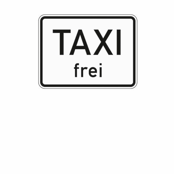 Zusatzzeichen 1026.30 Taxi frei