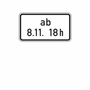 Zusatzzeichen 1040.34 Ab Zeitpunkt