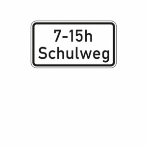 Zusatzzeichen 1040.36 Schulweg i.V.m. zeitliche Begrenzung (zu Z 101 oder 274)