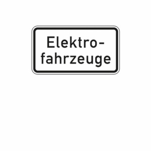 Zusatzzeichen 1050.33 Elektrofahrzeuge