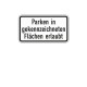 Zusatzzeichen 1053.30 Parken in gekennzeichneten Flächen erlaubt
