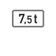 Zusatzzeichen 1053.33 Massenangabe- 7,5 t