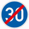 Vorschriftzeichen 279 Ende der vorgeschriebenen Mindestgeschwindigkeit