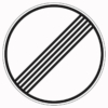 Vorschriftzeichen 282 Ende sämtlicher streckenbezogener Geschwindigkeitsbeschränkungen und Überholverbote