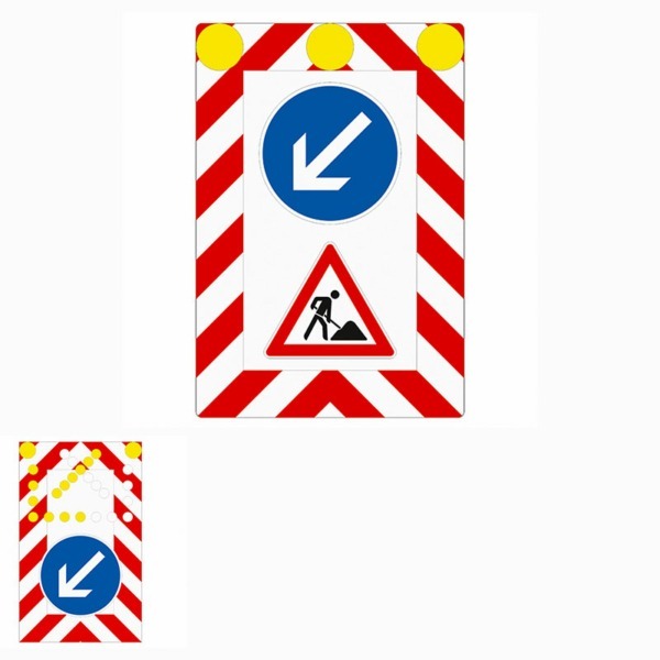 Verkehrseinrichtung 615 Fahrbare Absperrtafel