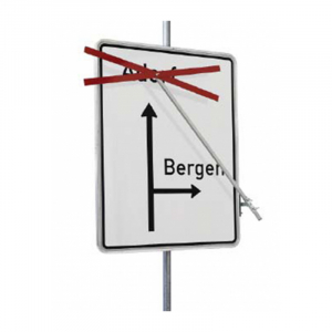 Auskreuzvorrichtung Verkehrszeichen