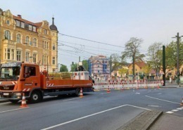 Verkehrssicherung am innerstädtischen Verkehrsknotenpunkt