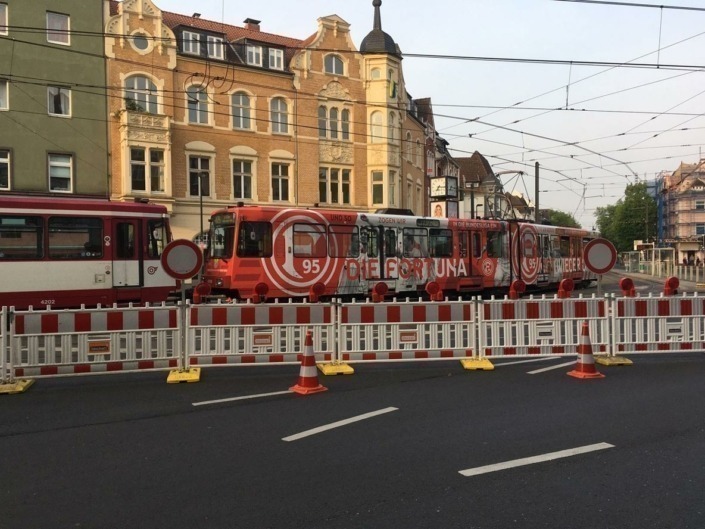 Verkehrssicherung am innerstädtischen Verkehrsknotenpunkt