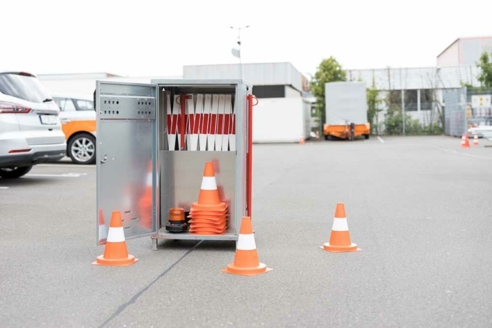 Innenansicht Mobile Absperrbox