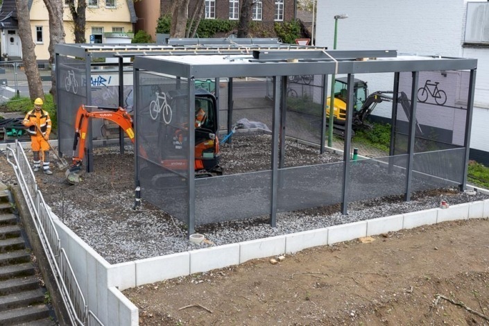 Baggerarbeiten zur Vorbereitung einer neuen Infrastruktur